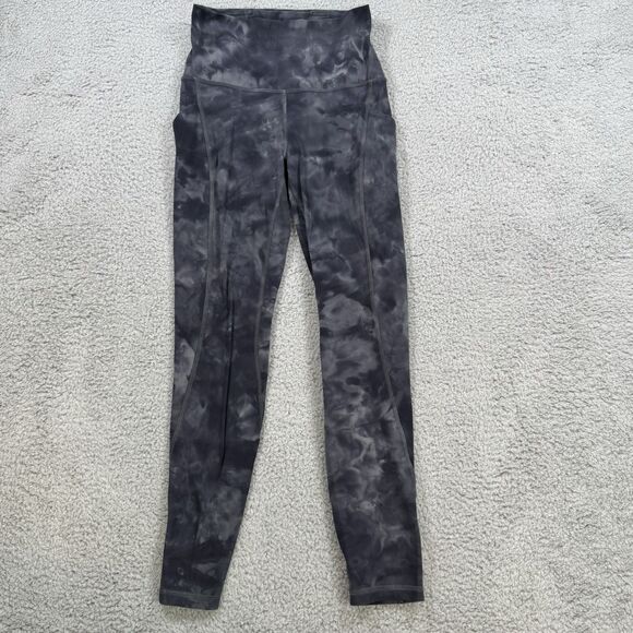 Lululemon Leggings Womens 4 Grey Align Gym Workout Casual Pants 25" - Picture 1 of 9